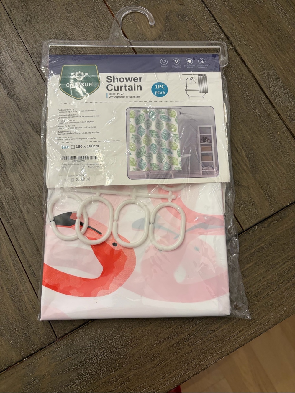 Pink Flamingo Shower Curtain - Waterproof PEVA